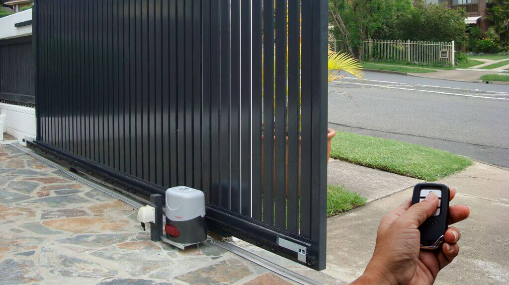Modern automated gate in Kenya